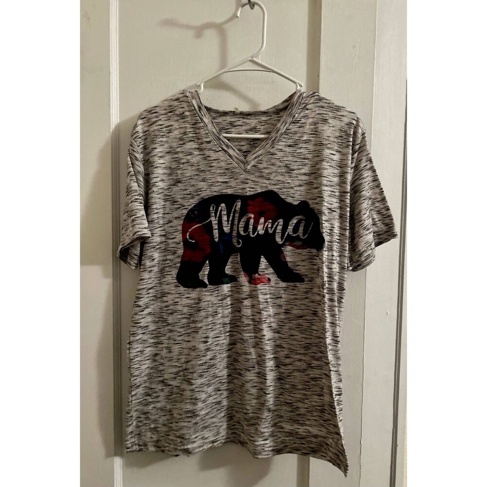 Floral Mama Bear Shirt/ Women's Graphic Tee/ Pregnancy Announcement Shirt
